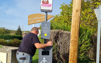Installation des bornes de propreté canine
